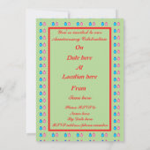Cute Turtle Couple Personalized Jubileum Kaart (Achterkant)