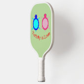 Cute Turtle Couple Pickleball Paddle (Links)
