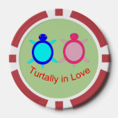 Cute Turtle Couple Poker Chips (Voorkant)