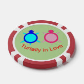 Cute Turtle Couple Poker Chips (Enkel)