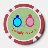 Cute Turtle Couple Poker Chips (Achterkant)