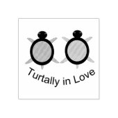 Cute Turtle Couple Rubberstempel (Afrduk)