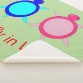 Cute Turtle Couple Sherpa Deken (3/4)