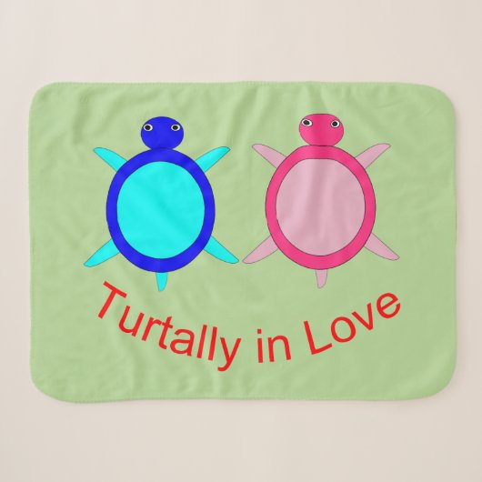Cute Turtle Couple Sherpa Deken (Voorkant (horizontaal))