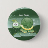 Cute Turtle Custom Button (Voorkant)