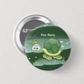 Cute Turtle Custom Button (Voorkant /achterkant)