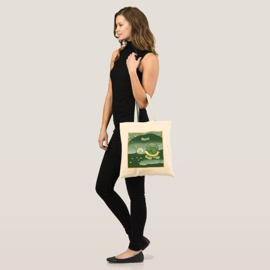 Cute Turtle Custom Canvas tas (Voorkant (model))