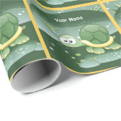 Cute Turtle Custom Gift Wrap Cadeaupapier (Rol Hoek)