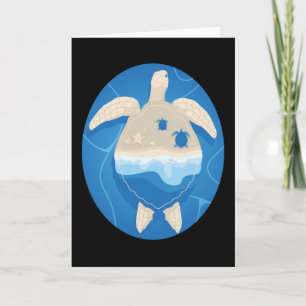 Cute Turtle Design Schildpadden Dier Zee Cadeau Kaart