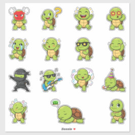 Cute Turtle Emoji Sticker Set
