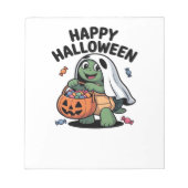 Cute Turtle Ghost Costume � Adorable Halloween Tri Notitieblok (Voorkant)