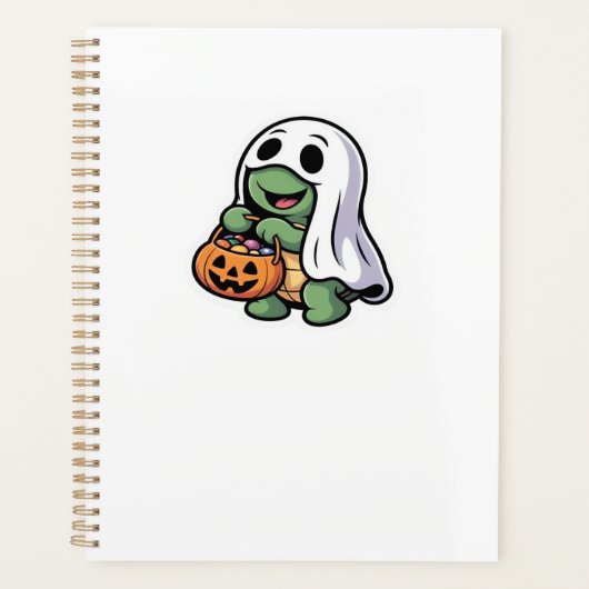Cute Turtle Ghost Costume � Adorable Halloween Tri Planner (Voorkant)