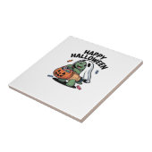 Cute Turtle Ghost Costume � Schattig Halloween Tri Tegeltje (Zijkant)