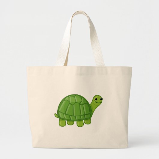 Cute Turtle Grote Tote Bag (Voorkant)