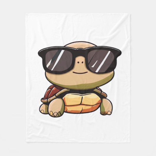 Cute Turtle Halloween 2023 zonnebril Kostuum Over Fleece Deken (Voorkant)