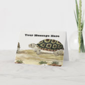Cute Turtle Illustration Folded Wenskaart Kaart (Voorkant)