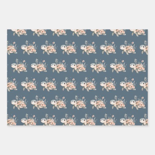 Cute Turtle Inpakpapier Vel (Voorkant 3)