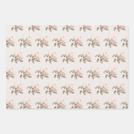 Cute Turtle Inpakpapier Vel (Voorkant 2)