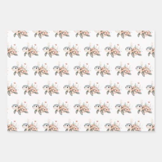 Cute Turtle Inpakpapier Vel (Voorkant)