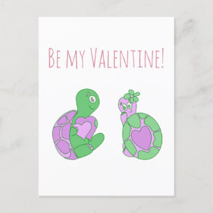 Cute Turtle Jubileum / Valentijnsdag  Briefkaart