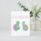 Cute Turtle Jubileum / Valentijnsdag  Briefkaart (Staand voorkant)