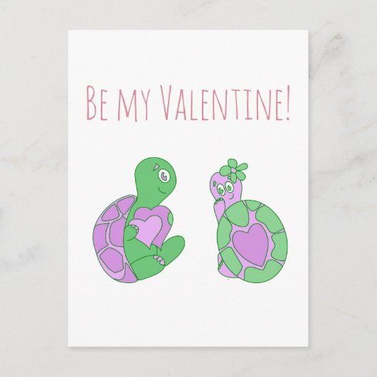 Cute Turtle Jubileum / Valentijnsdag  Briefkaart (Voorkant)