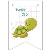 Cute Turtle-Kawaii collectie Vlaggetjes (Derde vlag)
