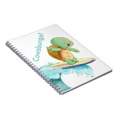 Cute Turtle Kawaii Spiral Photo Notebook Notitieboek (Rechterzijde)