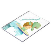 Cute Turtle Kawaii Spiral Photo Notebook Notitieboek (Linkerzijde)