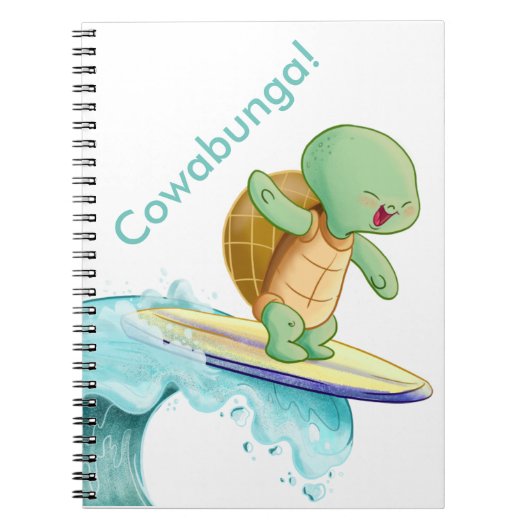 Cute Turtle Kawaii Spiral Photo Notebook Notitieboek (Voorkant)