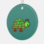 Cute Turtle Keramisch Ornament (Links)