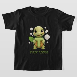 Cute Turtle Kids T-Shirt | T is voor Schildpad Alf