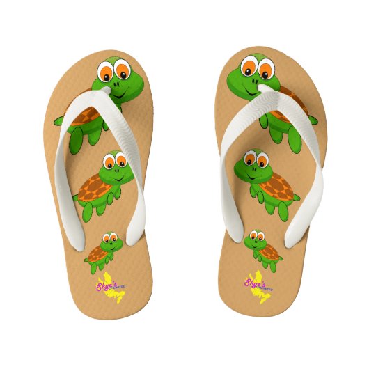 Cute Turtle Kinder Teenslippers (Voetbed)