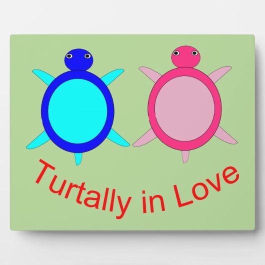 Cute Turtle Koppel Fotoplaat (Voorkant)