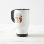 Cute Turtle Latte Reismok Reisbeker (Voorkant links)