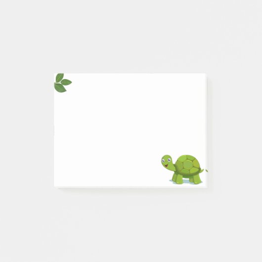 Cute Turtle & Laurel Leaves Post-it® Notes (Voorkant)