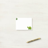 Cute Turtle & Laurel Leaves Post-it® Notes (Op bureau)