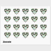 Cute Turtle Leaves Seamless Pattern, Tropical  Hart Sticker (Vel)