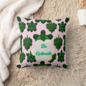 Cute Turtle Leaves Seamless Pattern, Tropical  Kussen (Deken)