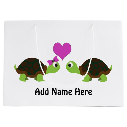 Cute Turtle Love Groot Cadeauzakje (Voorkant)