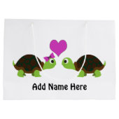 Cute Turtle Love Groot Cadeauzakje (Achterkant)