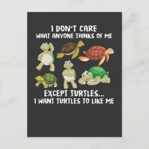 Cute Turtle Lover Zee Ocean Turtles Enthusiast Briefkaart
