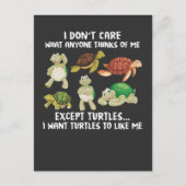 Cute Turtle Lover Zee Ocean Turtles Enthusiast Briefkaart (Voorkant)