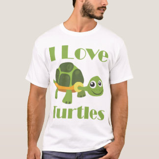 Cute Turtle loving Kid Reptile Fan T-shirt