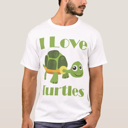 Cute Turtle loving Kid Reptile Fan T-shirt (Voorkant)