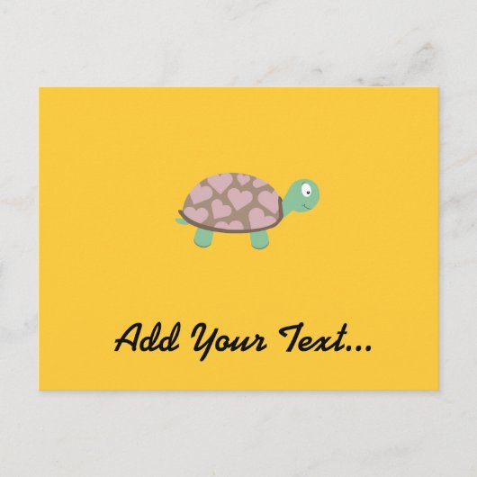Cute Turtle met hart Briefkaart (Voorkant)