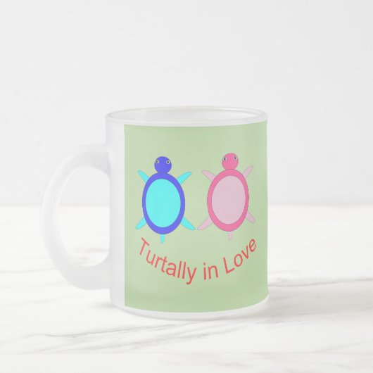 Cute Turtle-Mok Matglas Koffiemok (Links)