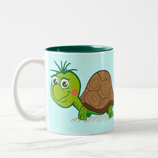 Cute Turtle-mok Tweekleurige Koffiemok (Links)