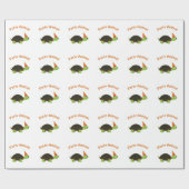 Cute Turtle Party Animal Cadeaupapier (Vlak)
