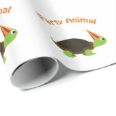 Cute Turtle Party Animal Cadeaupapier (Rol Hoek)